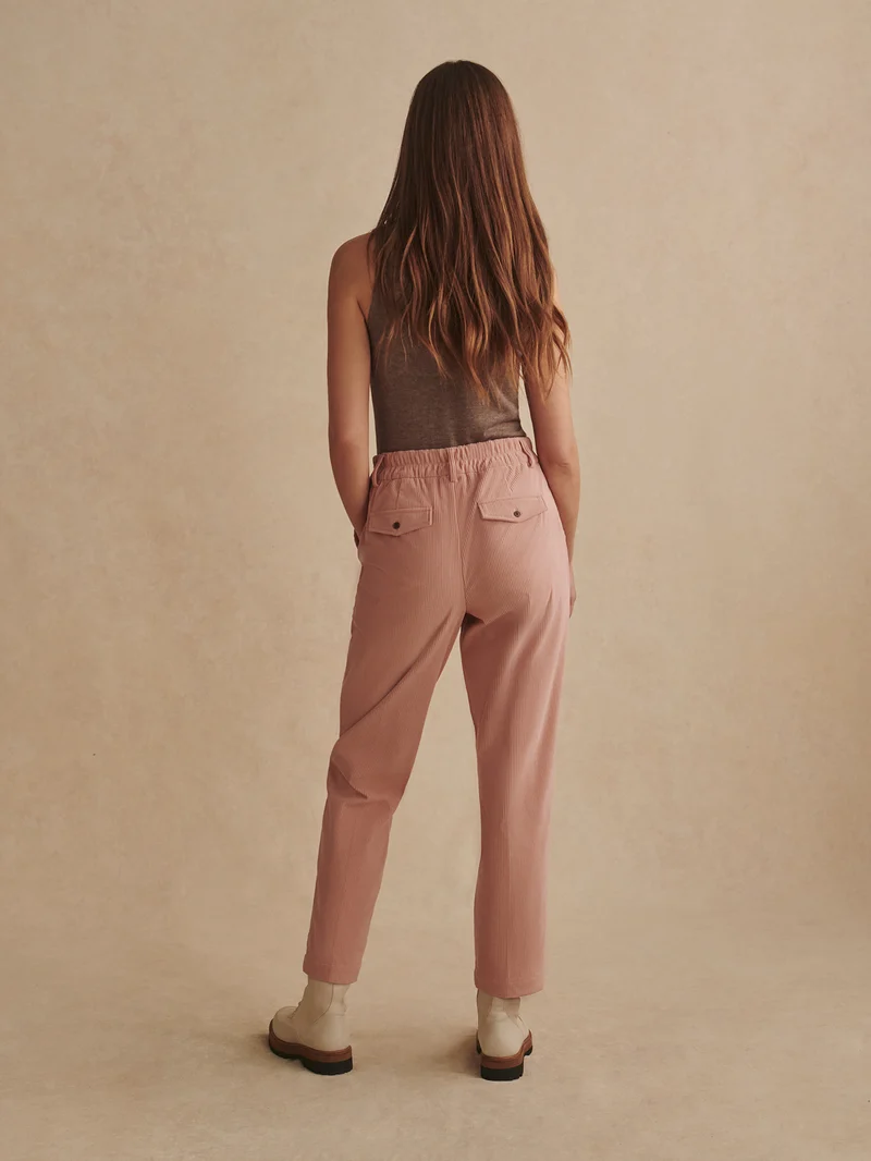 Plush Cord Pleat Tapered Trouser Regular