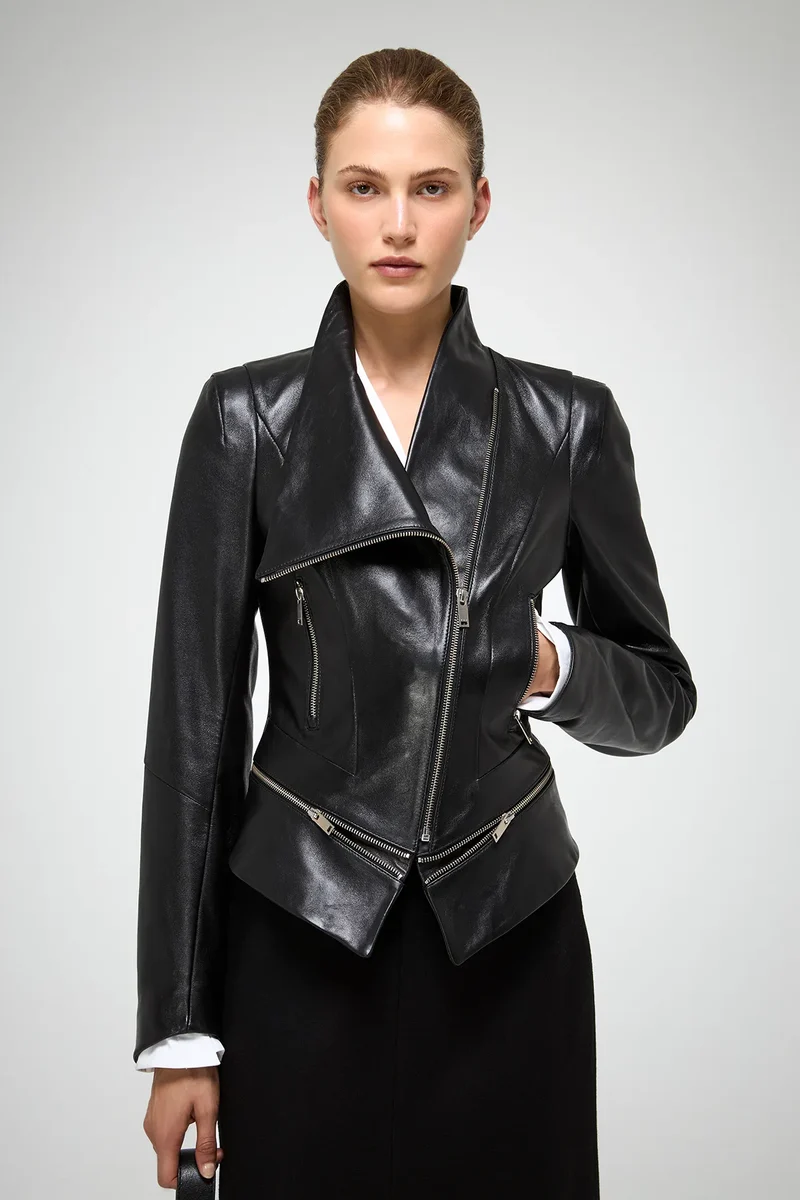 Marcela - Schwarze Lederjacke