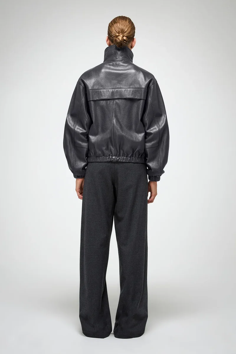 Eli - Anthrazitfarbene Lederjacke