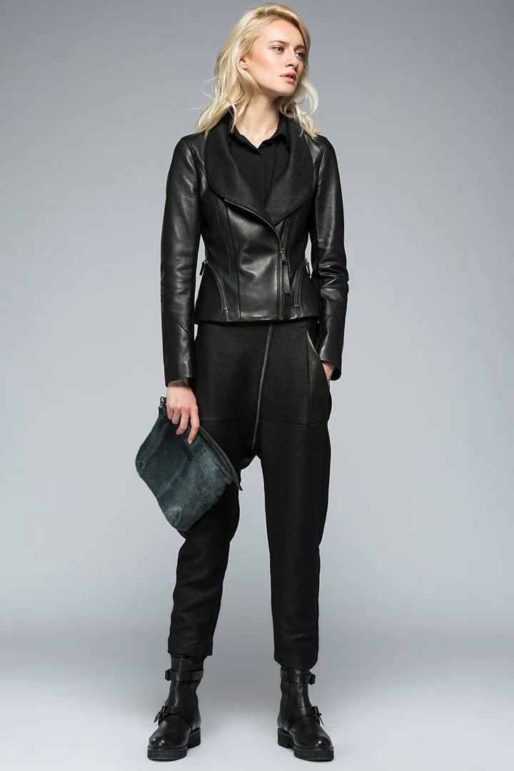 Claire - Schwarze Lederjacke