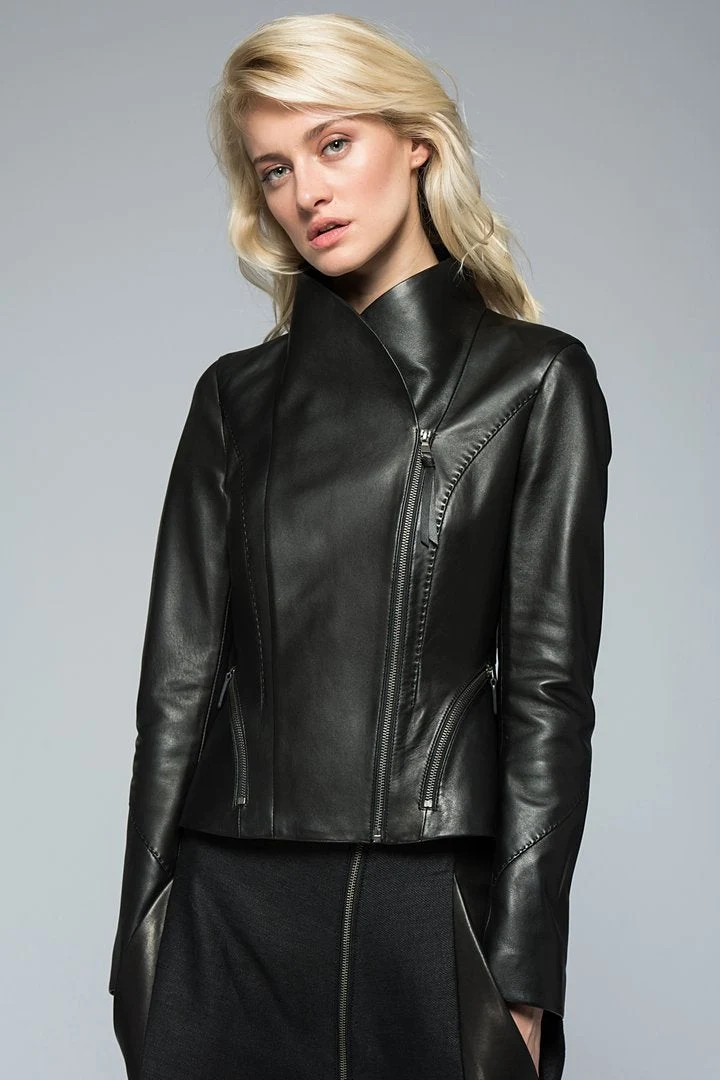 Claire - Schwarze Lederjacke
