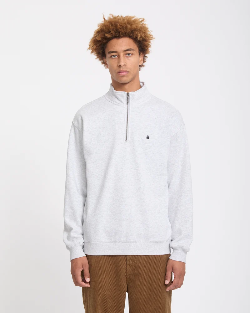 Single Stone Quarter Zip Sweatshirt - Bone Heather