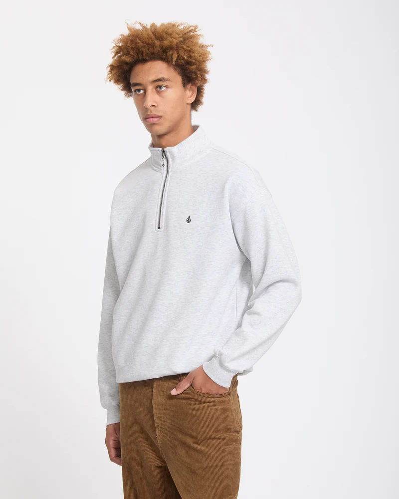 Single Stone Quarter Zip Sweatshirt - Bone Heather