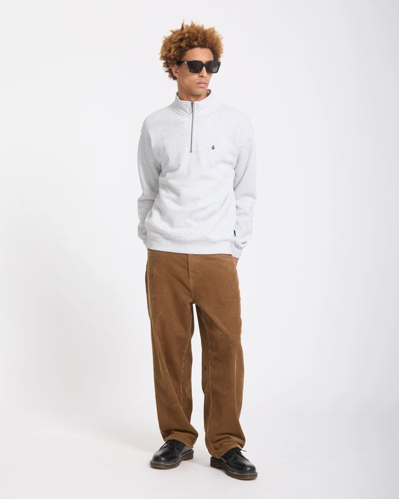 Single Stone Quarter Zip Sweatshirt - Bone Heather