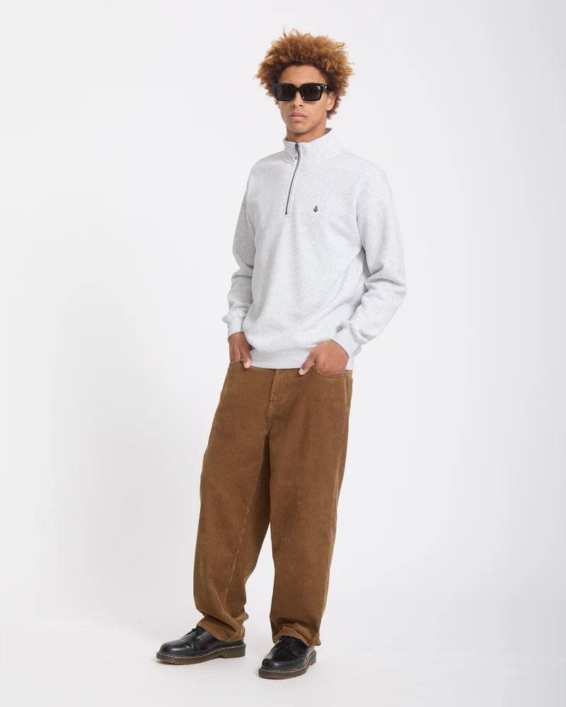 Single Stone Quarter Zip Sweatshirt - Bone Heather