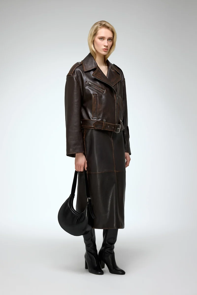 Anya - Braune Lederjacke