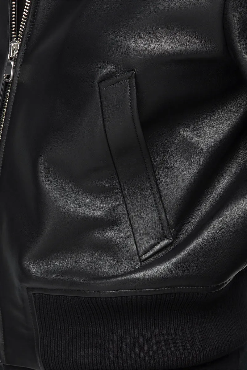 Simon - Schwarze Lederjacke
