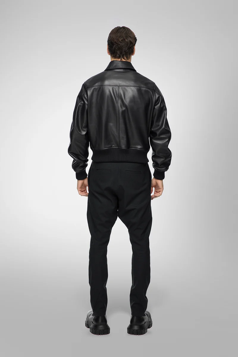 Simon - Schwarze Lederjacke