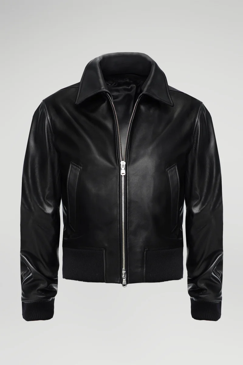 Simon - Schwarze Lederjacke