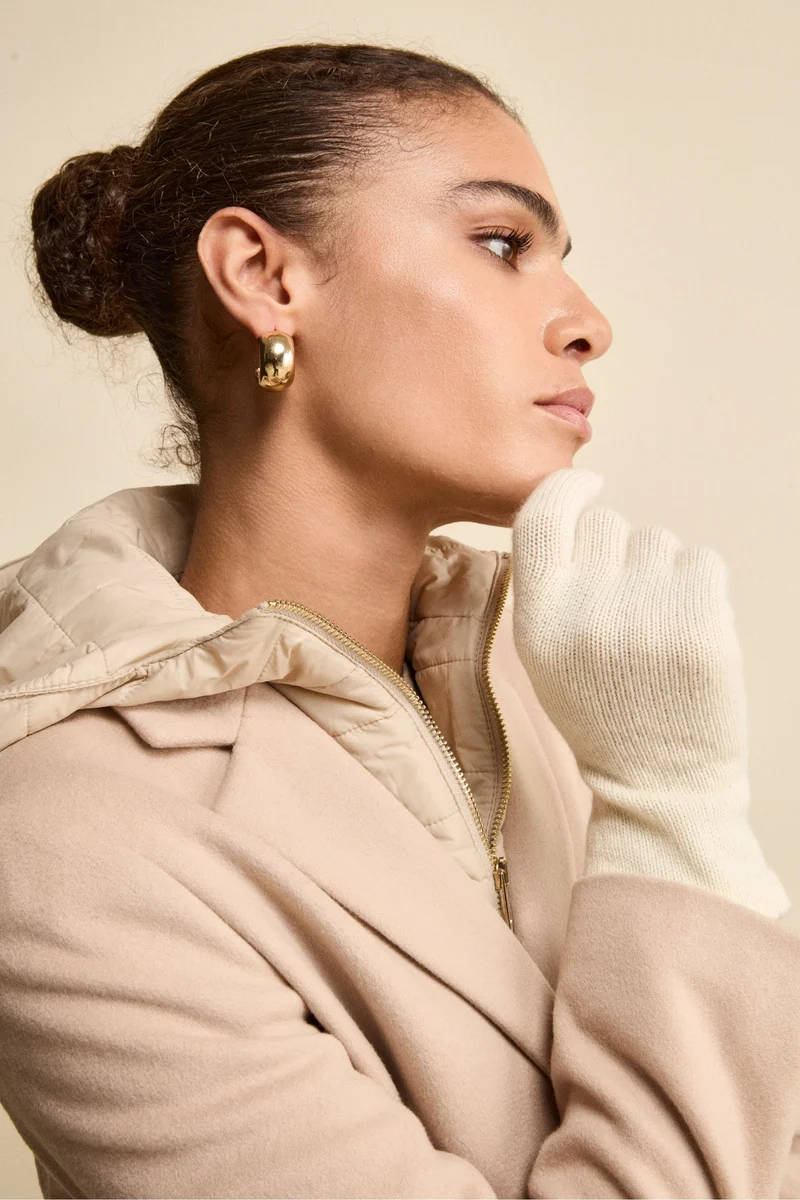 Guanti in cashmere - PANNA