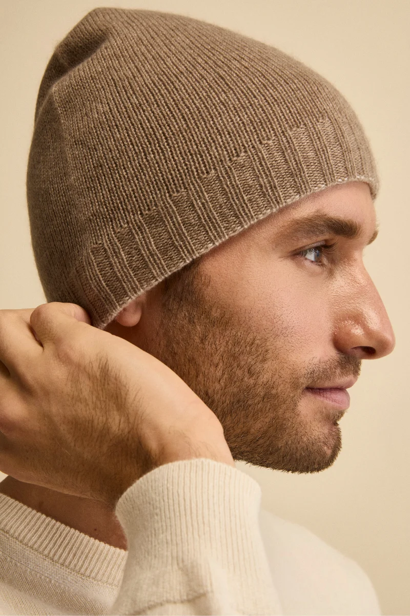 Cappello in cashmere - BEIGE/MARRONE
