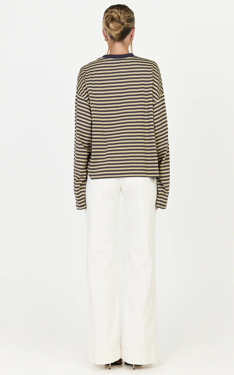Lioness - Bloom Long Sleeve in Beige Stripe