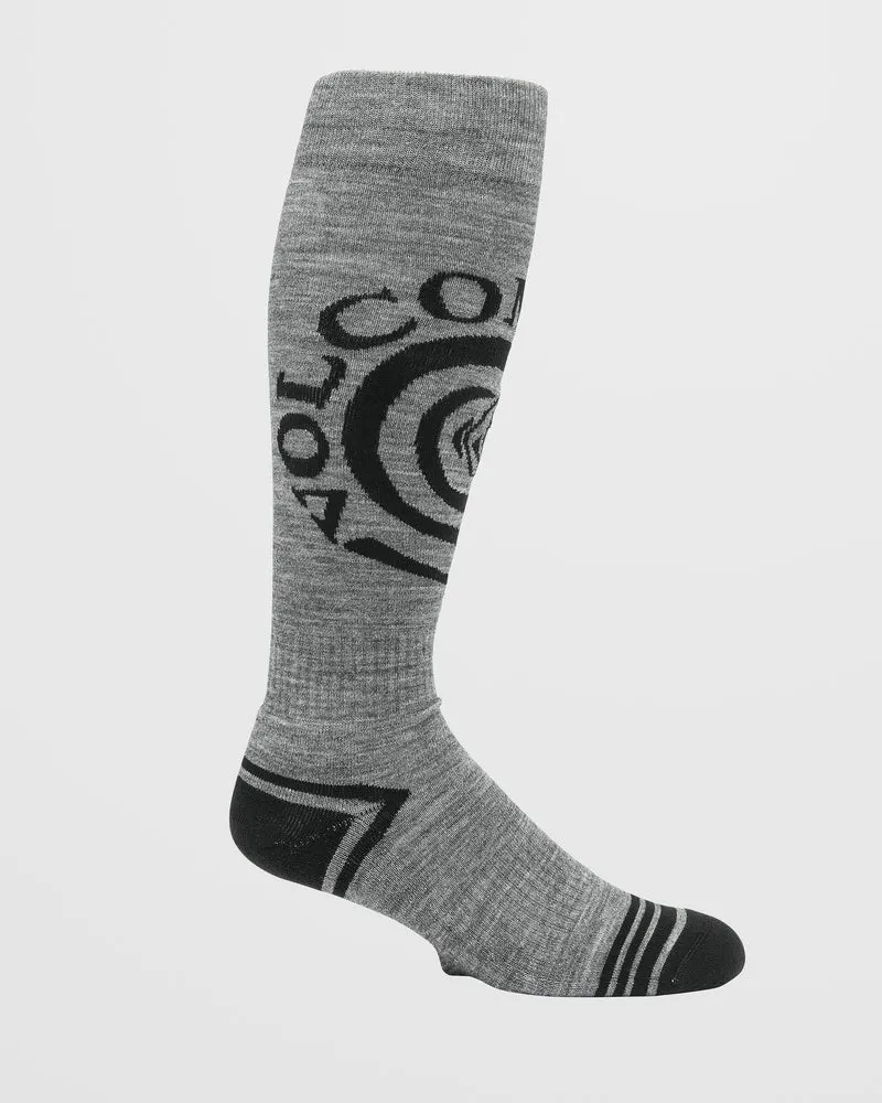 Spiral Over-The-Calf Socken - Heather Grey