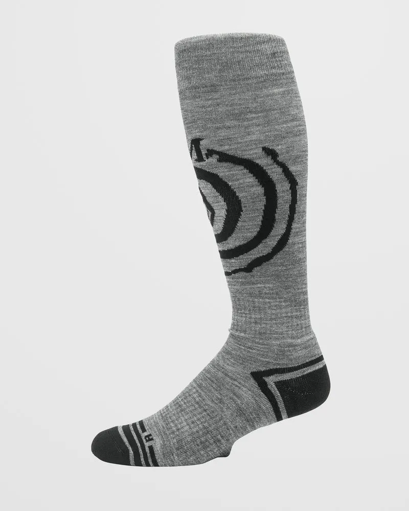 Spiral Over-The-Calf Socken - Heather Grey