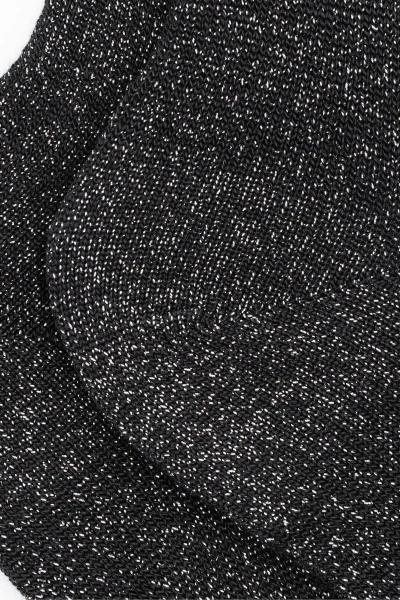 Calze Corte in Cotone con Lurex - NERO