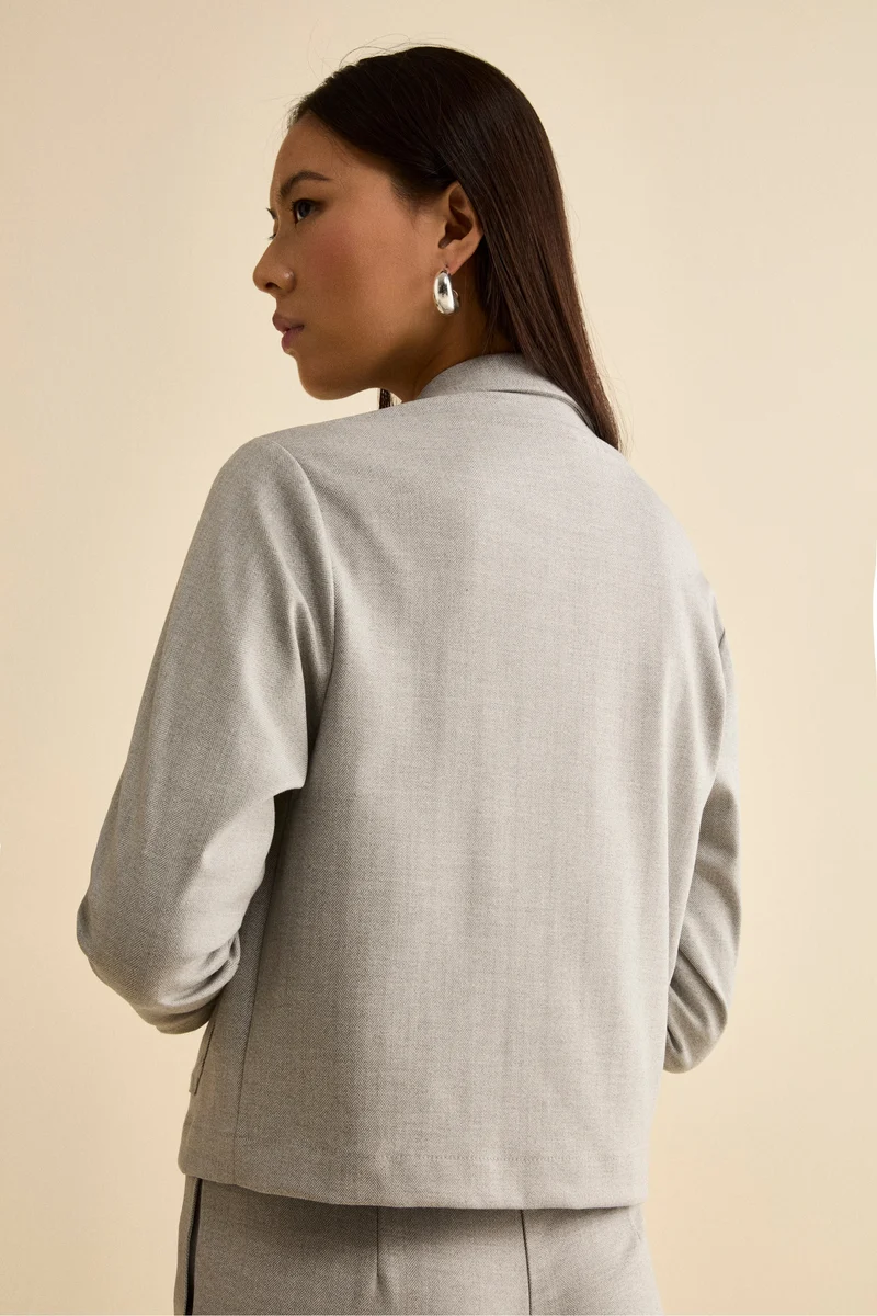 Giacca Corta Overshirt Spigata - GRIGIO SPIGATO