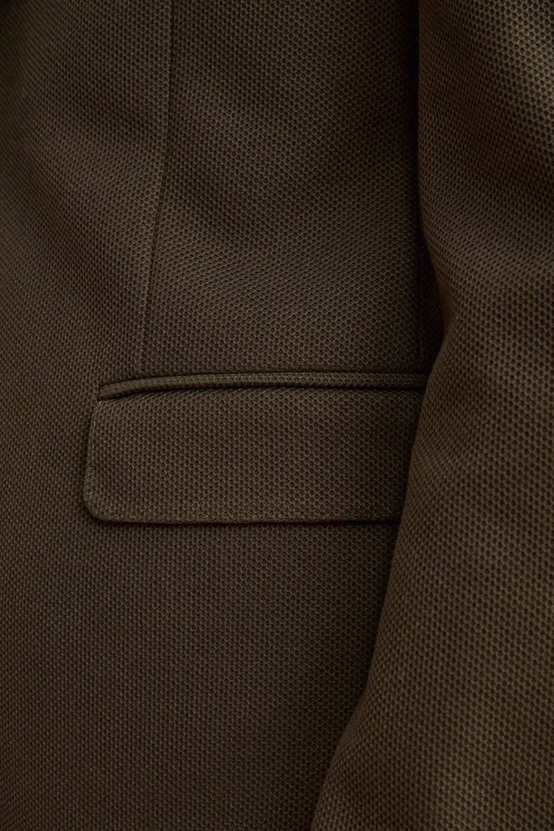 Giacca Slim Fit Monopetto con Revers Classico - VERDE