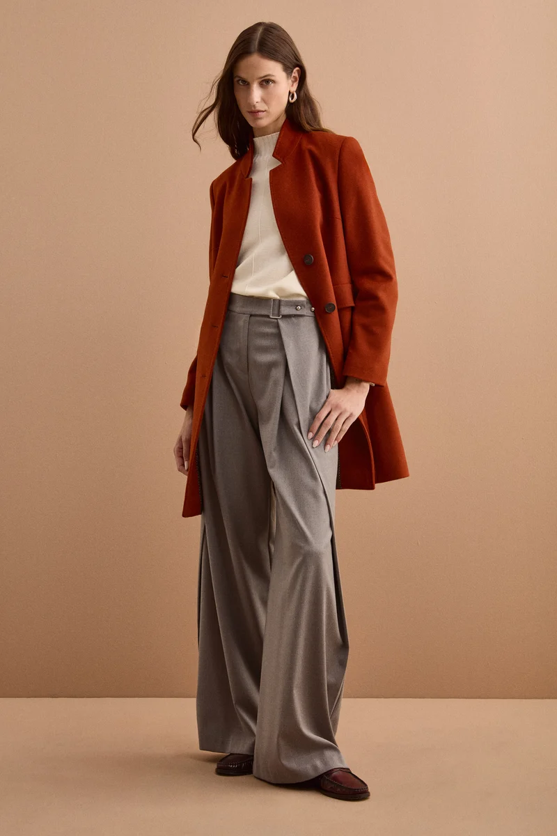 Cappotto Midi Sancrato in Misto Lana e Cashmere - COCCIO