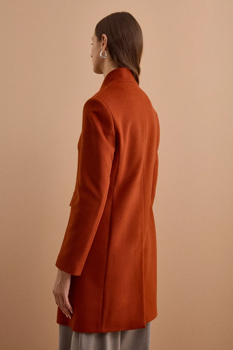 Cappotto Midi Sancrato in Misto Lana e Cashmere - COCCIO