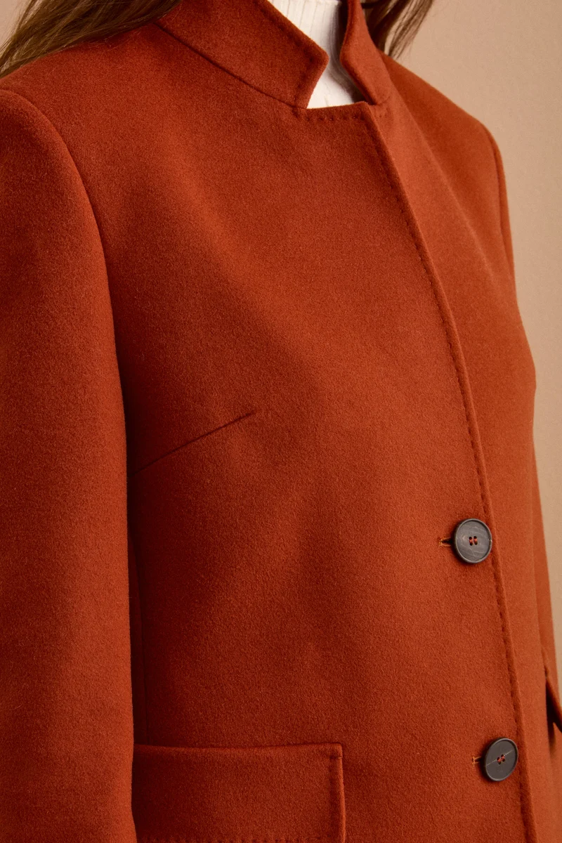 Cappotto Midi Sancrato in Misto Lana e Cashmere - COCCIO
