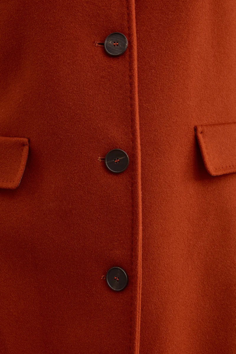 Cappotto Midi Sancrato in Misto Lana e Cashmere - COCCIO