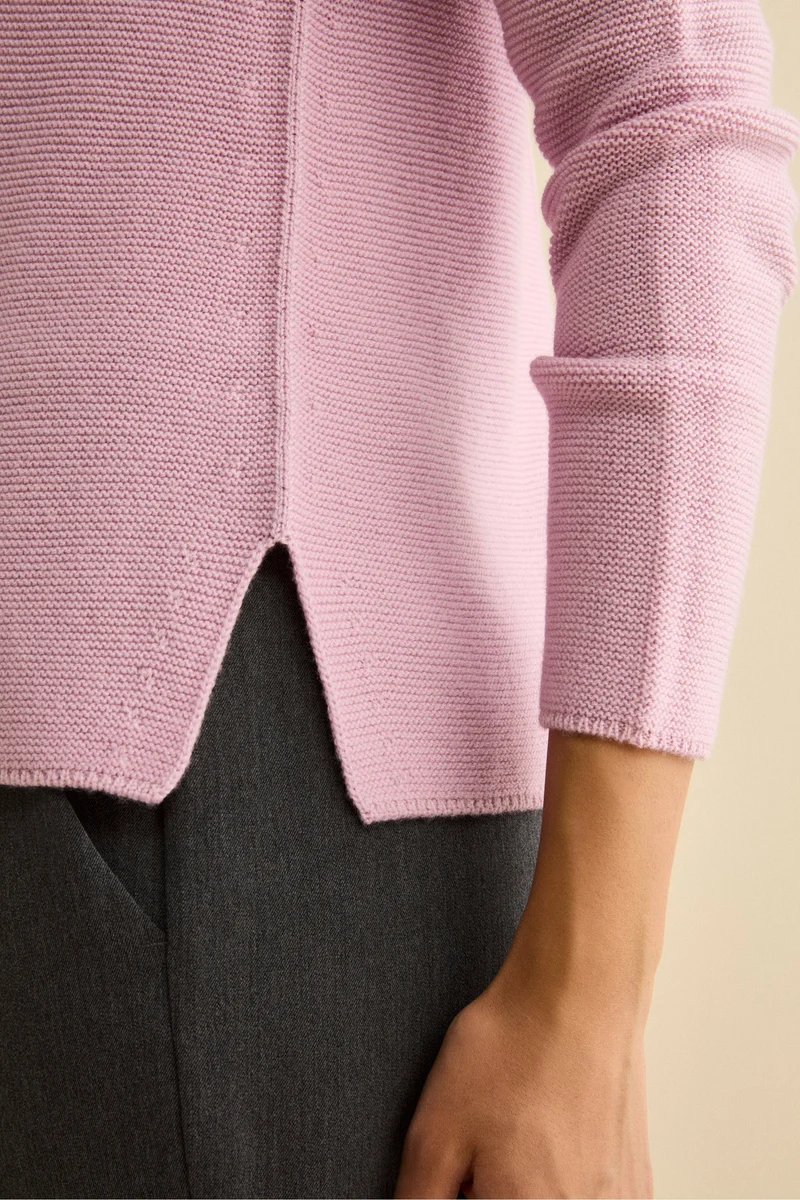 Maglia Barchetta in Lana Merino - ROSA