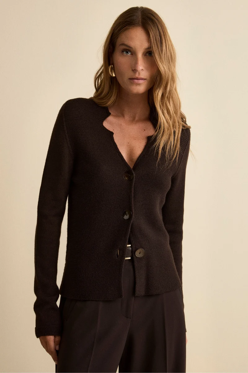 Cardigan in lana Merino - T.MORO