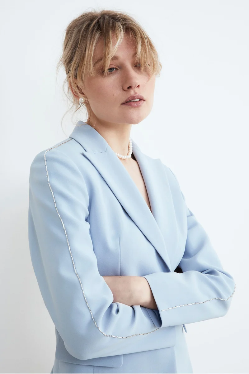 Blazer elegante azzurro - AZZURRO