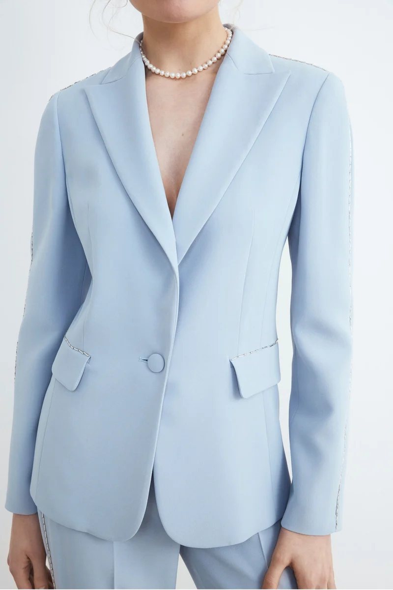 Blazer elegante azzurro - AZZURRO