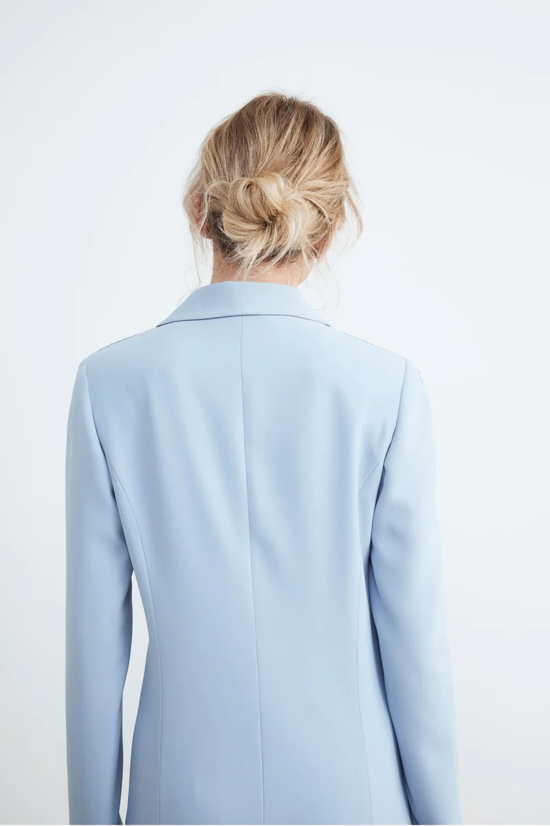 Blazer elegante azzurro - AZZURRO