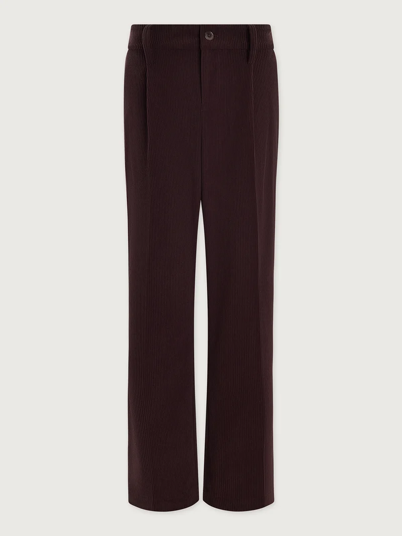 Plush Cord Straight Leg Trouser