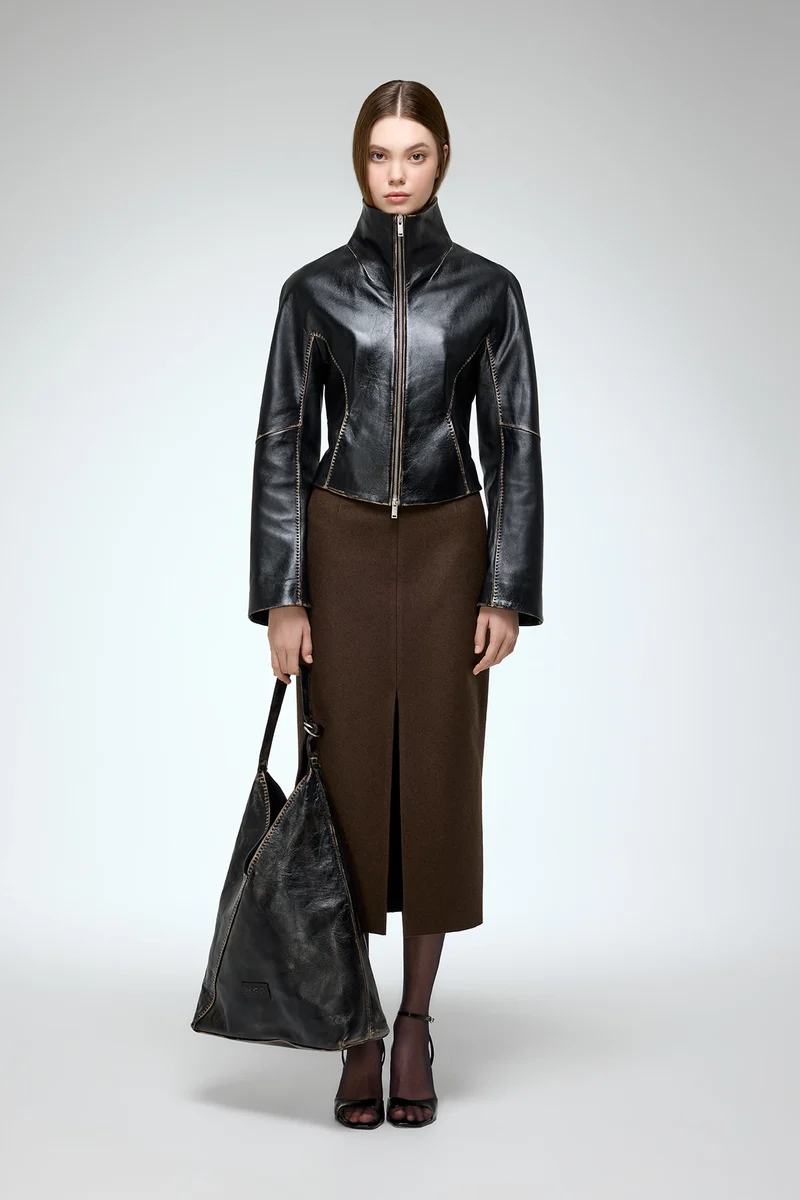 Serra - Schwarze - Lederjacke