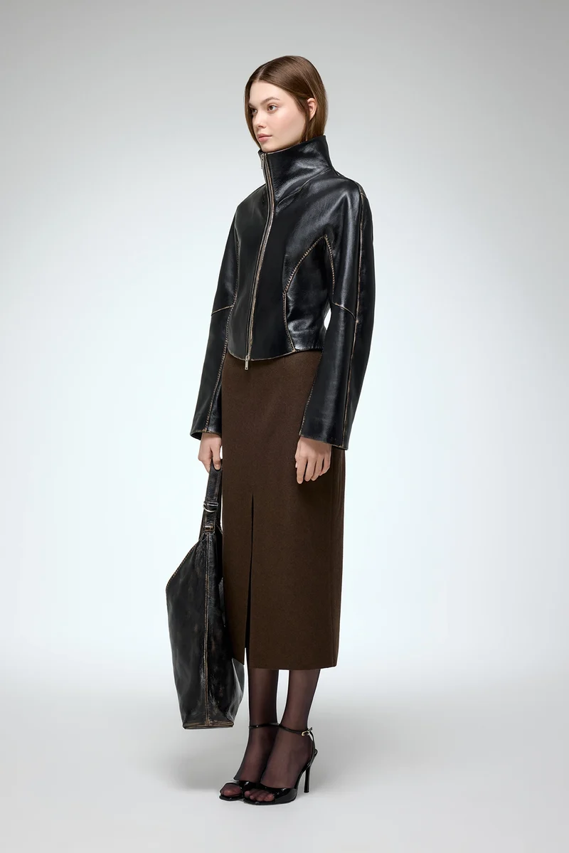 Serra - Schwarze - Lederjacke