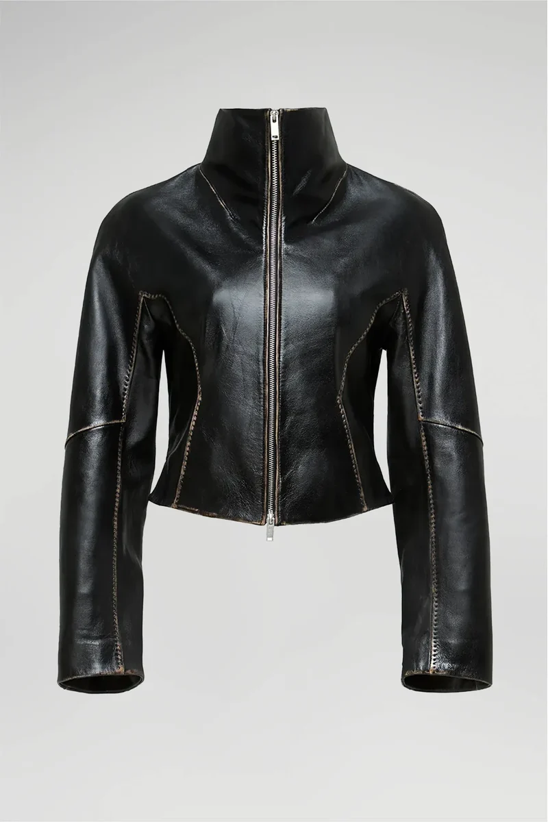 Serra - Schwarze - Lederjacke