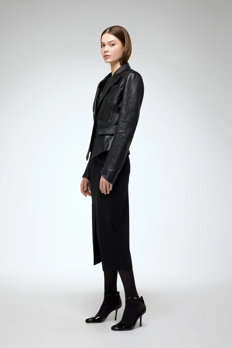 Opal - Schwarze Lederjacke