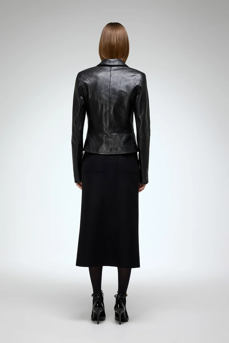 Opal - Schwarze Lederjacke