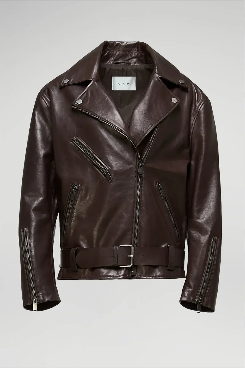 Marielle - Braune Lederjacke
