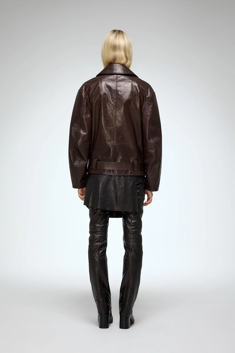Marielle - Braune Lederjacke