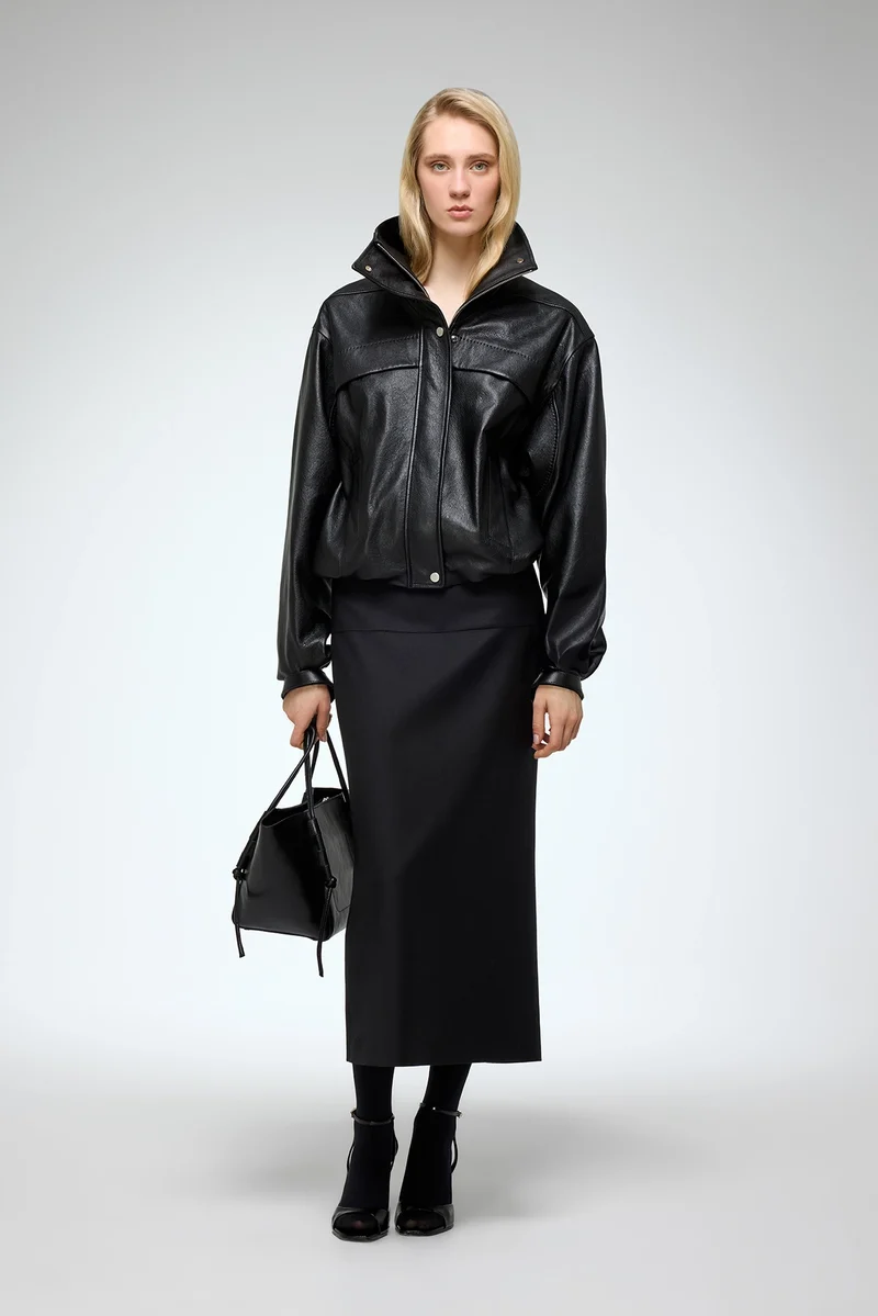 Eli - Schwarze Lederjacke
