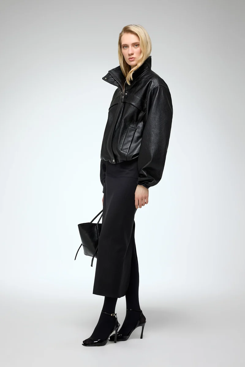 Eli - Schwarze Lederjacke