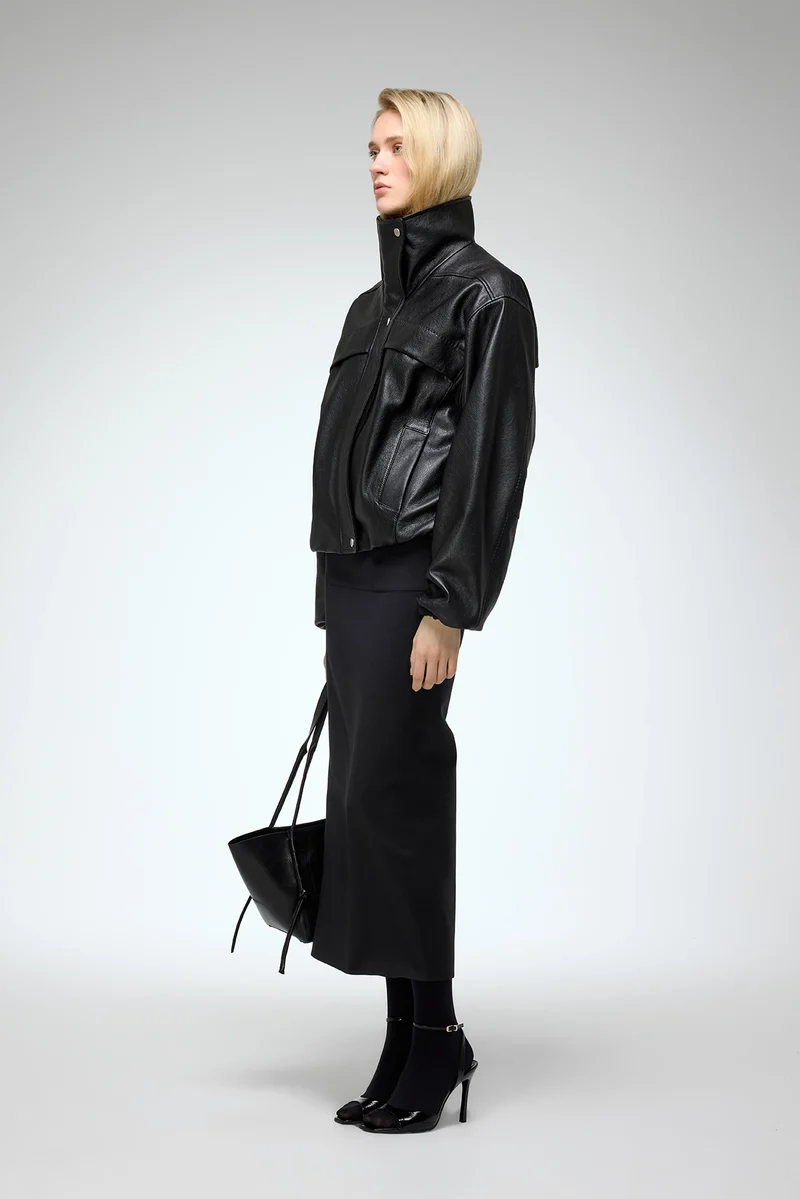Eli - Schwarze Lederjacke