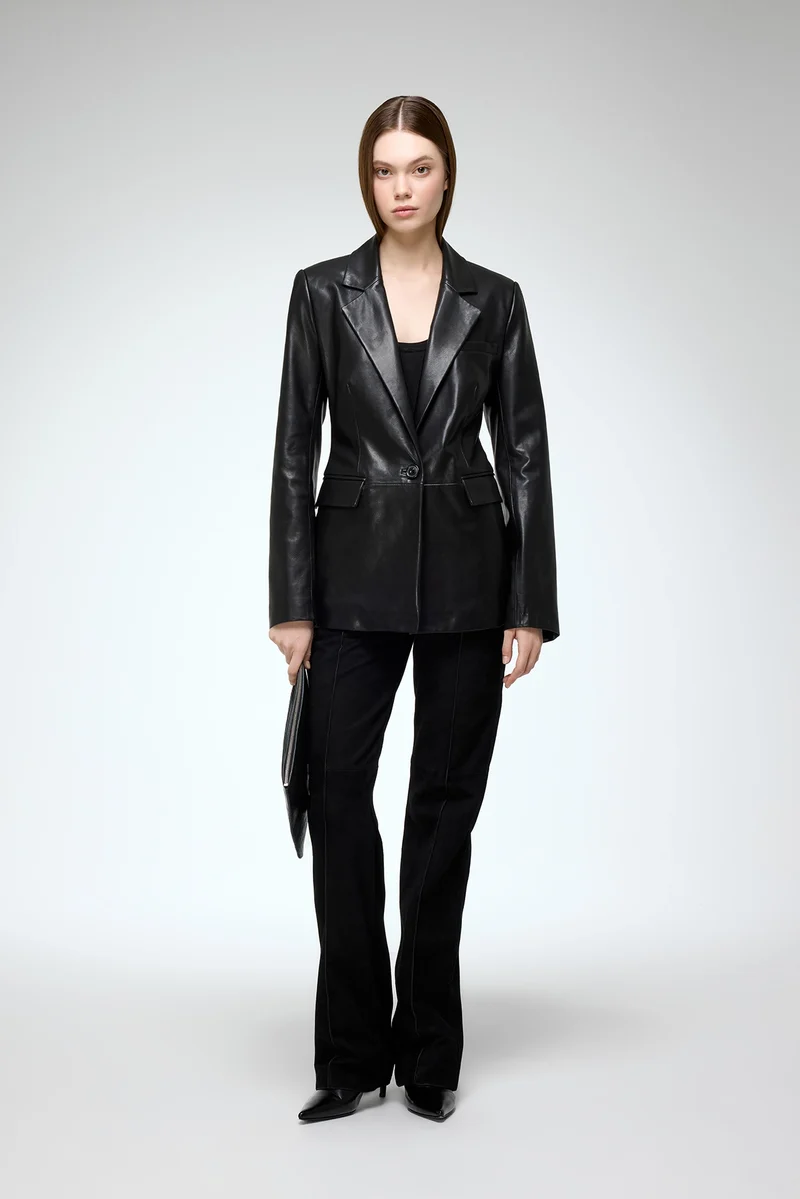 Oceane - Schwarze Lederjacke