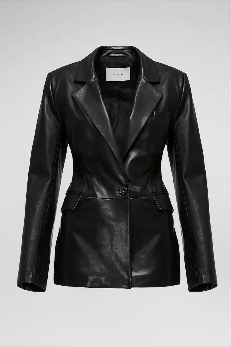 Oceane - Schwarze Lederjacke