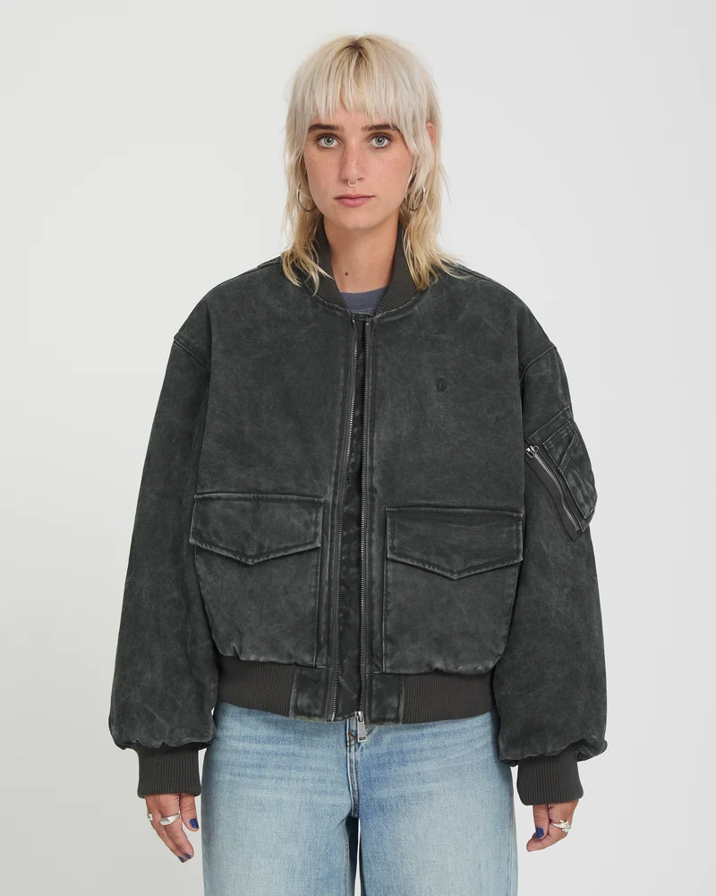 Workestra Bomberjacke - Rinsed Black