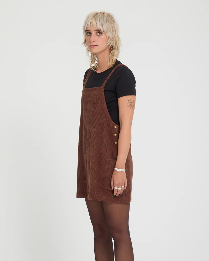Power Cordkleid - Tobacco Brown