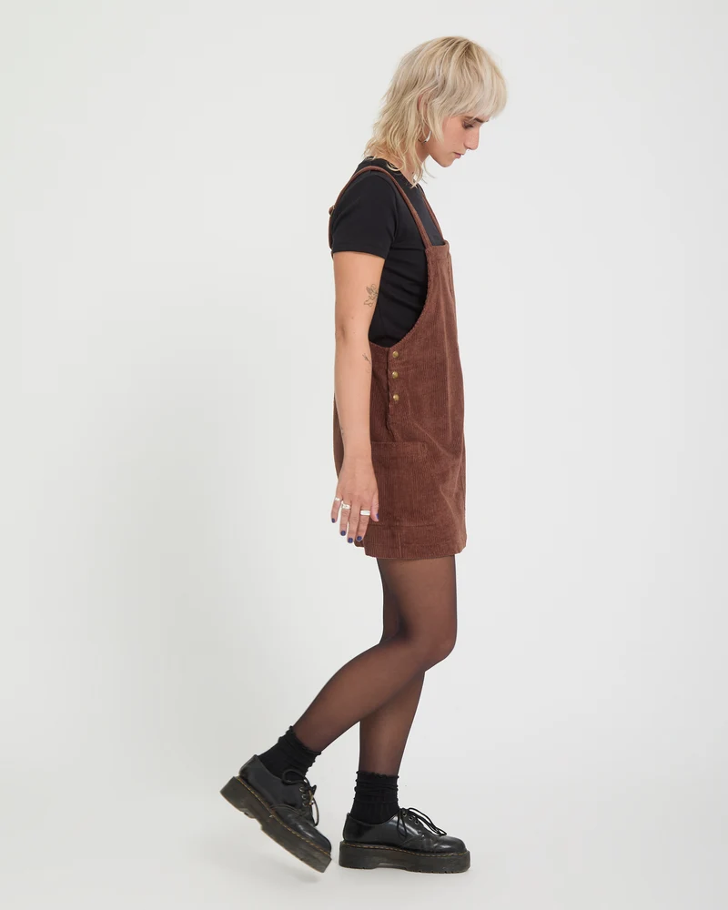 Power Cordkleid - Tobacco Brown