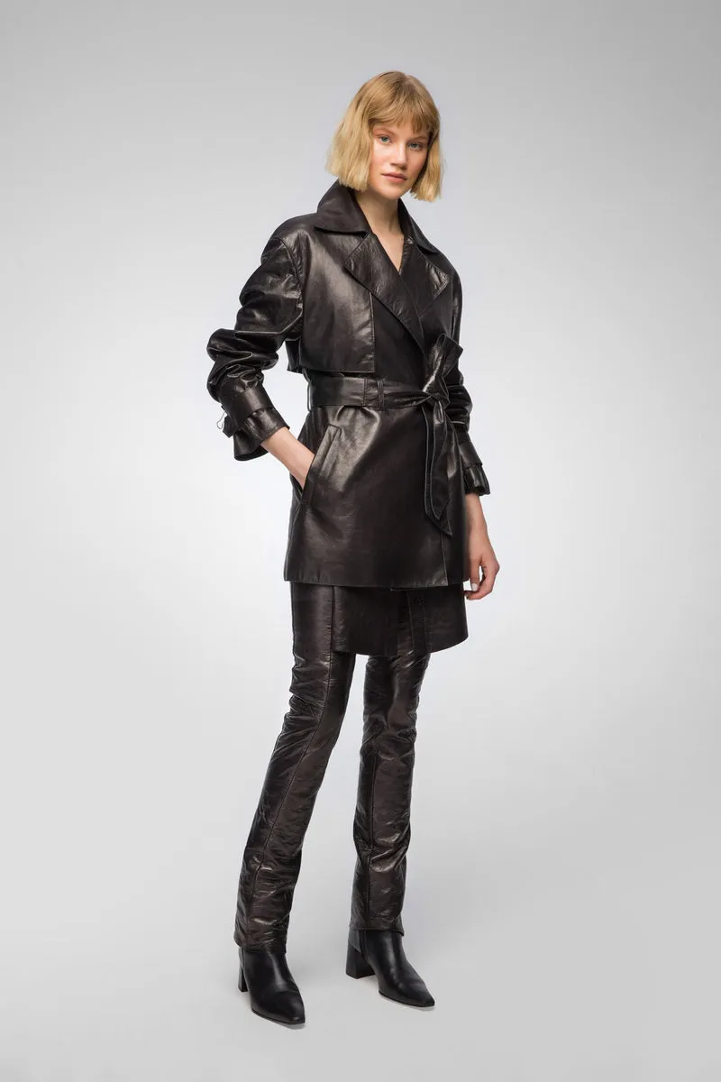 Schwarze LederJacke