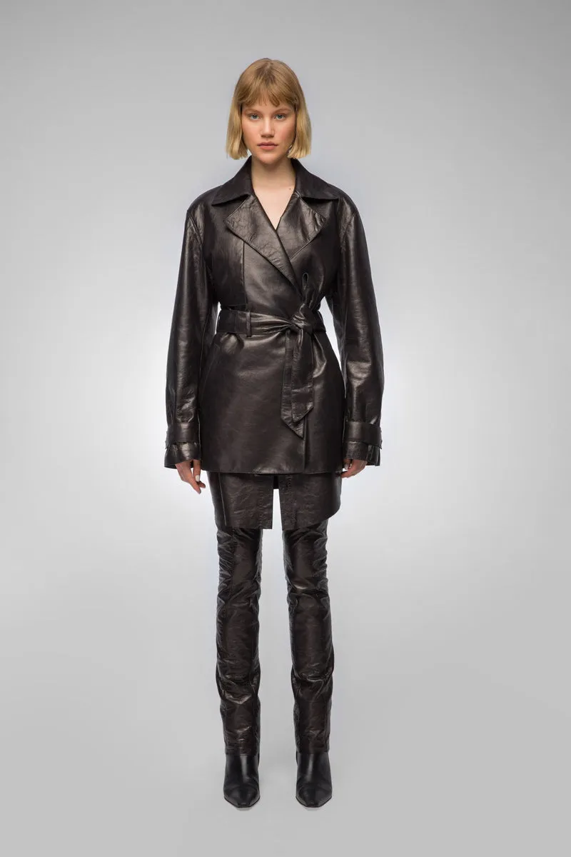 Schwarze LederJacke