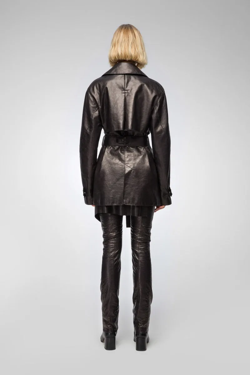 Schwarze LederJacke