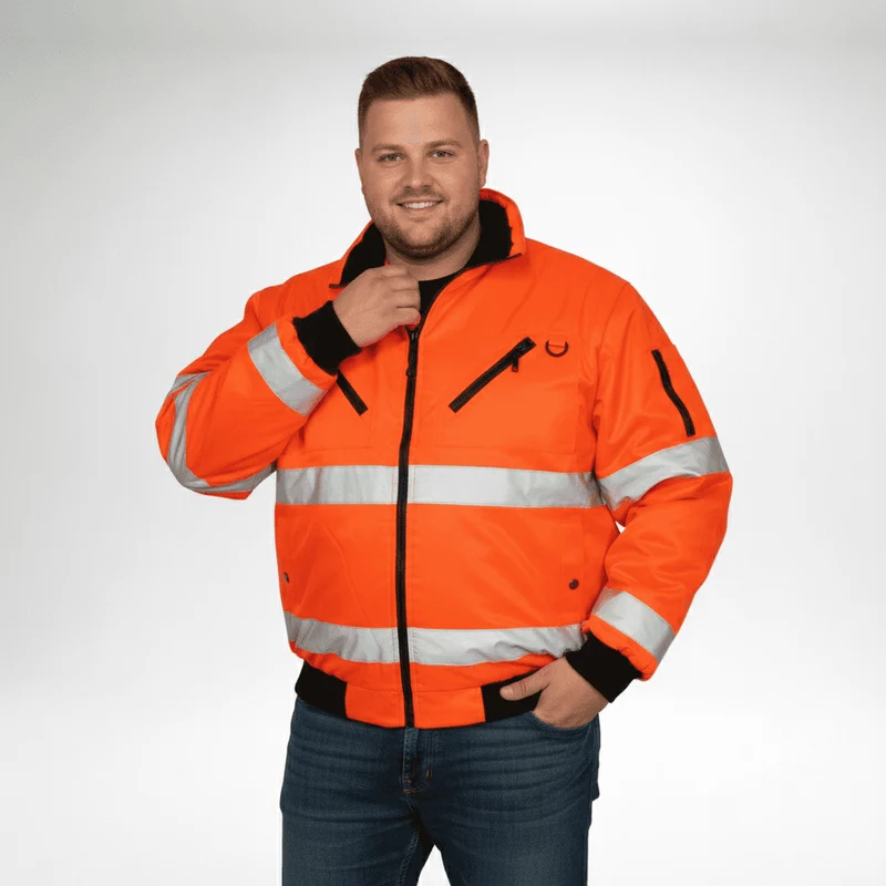 BigTiger Warnjacke Herren Übergröße 3XL-10XL, Orange